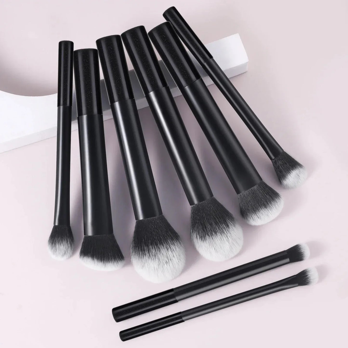 8pcs Pro Makeup Brush Set - Soft, Premium Synthetic Hair, Cruelty-Free, Easy to Clean, Foundation, Blush, Eyeshadow, Cosmetic