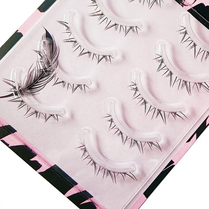5 Pair Clear Band Lower Eyelashes Handmade False Eyelashes Bottom Lashes Natural Manga Lashes douyin makeup lash Extension