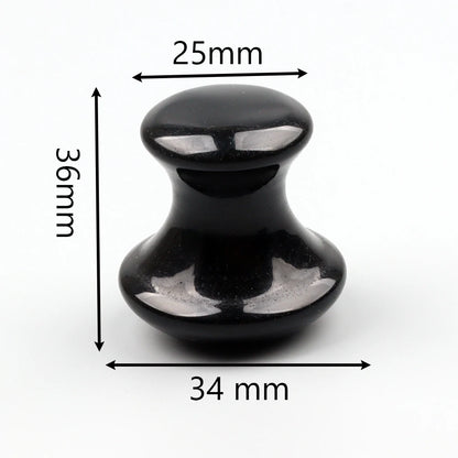 Obsidian Mushroom Face Care Massager Natural Crystal Gua Sha Tool Massage Head Eye Skincare Scraper Wrinkle Beauty Products
