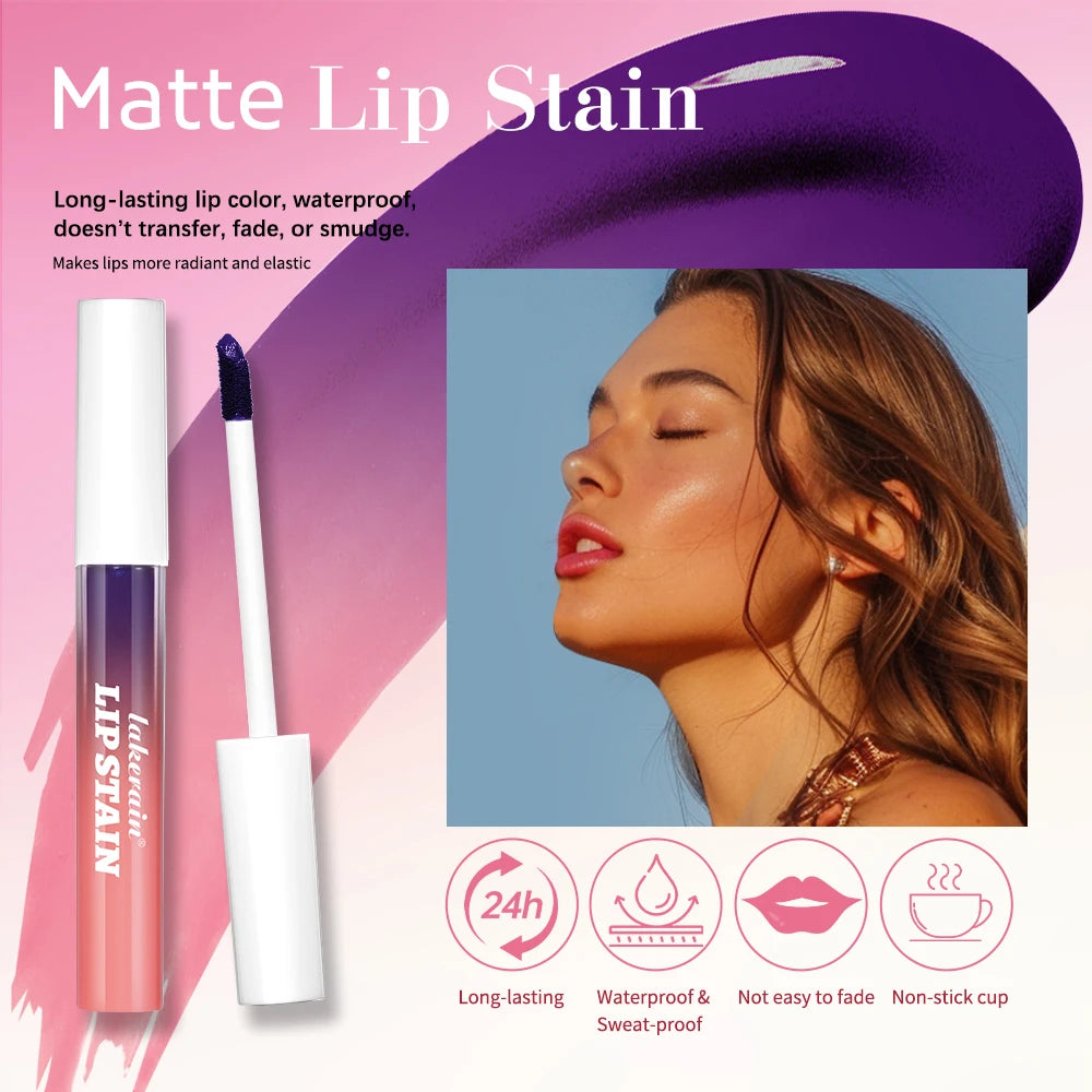 3Colors Blading Lip Gloss Peel and Stick Set Long-lasting Waterproof Pink Lip Gloss Transfer Resistant Natural Lip Cosmetics