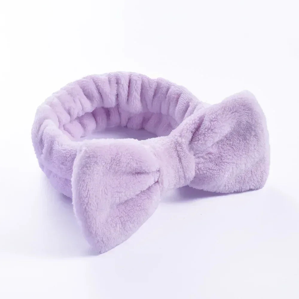 Women Makeup Coral Fleece Headband Wash Face Soft Hair Holder Elastic Top Knot Hairbands Girl Headwear Hair Accessories