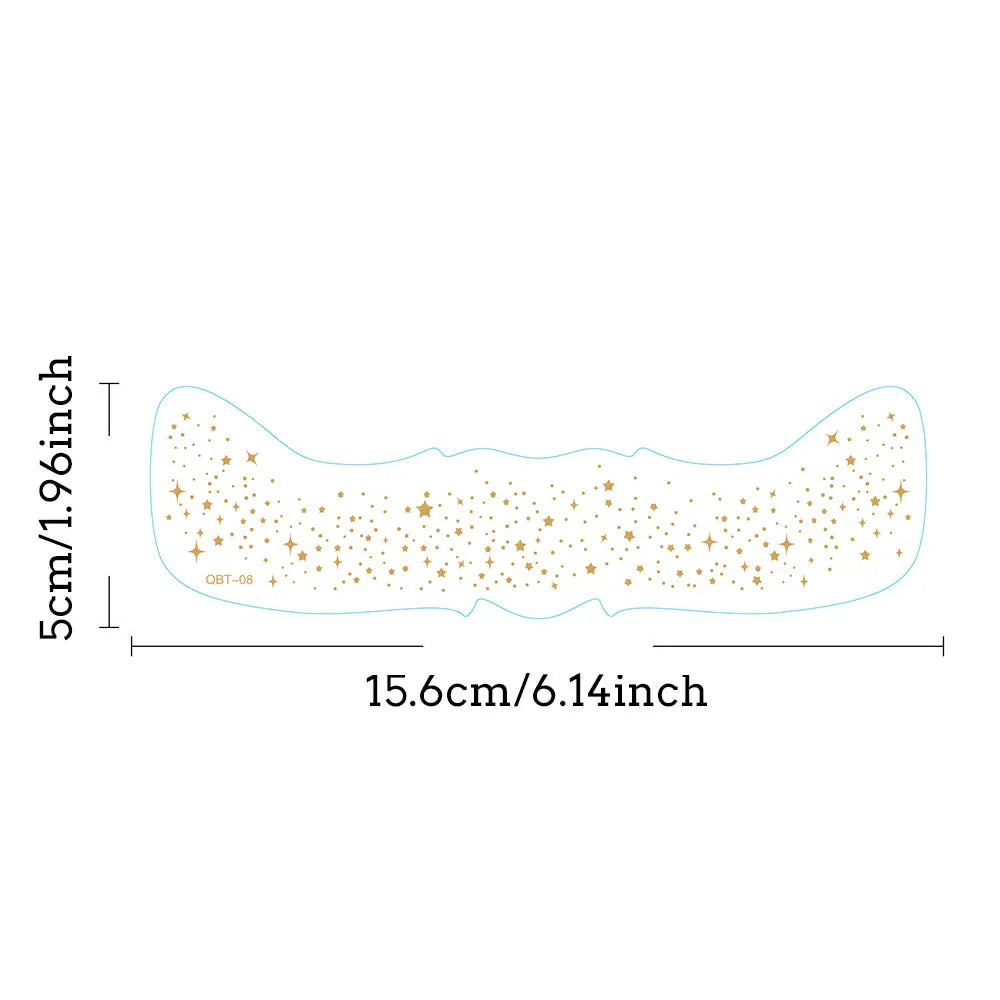 6pcs Hot Stamping Freckles Waterproof Temporary Tattoo Sticker Golden Silvery Metallic Flash Tato Glitter Body Art Face Makeup