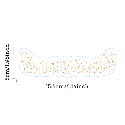 6pcs Hot Stamping Freckles Waterproof Temporary Tattoo Sticker Golden Silvery Metallic Flash Tato Glitter Body Art Face Makeup