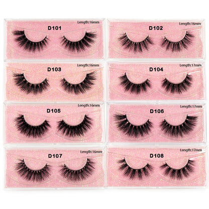 LEHUAMAO Eyelashes 3D Mink Lashes natural mink lashes for daily wear soft lashes Eyelash extension real Eyelash for makeup D103