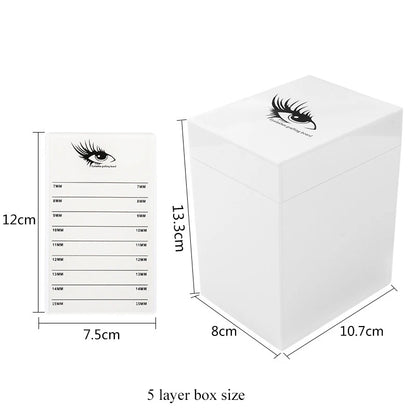 5/10 Layers False Lashes Storage Box Display Stand Organizer Boxes Eyelash Extension Glue Pallet Eyelashes Lifting Makeup Tool