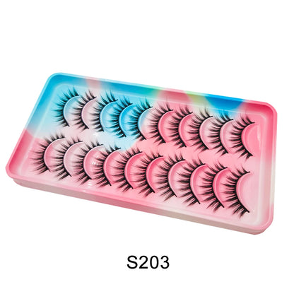 Natural Lashes 5/10 Pairs Eyelashes 3D Mink Lashes Manga Lashes Strip Lashes Band Soft Light False Eyelashes Makeup