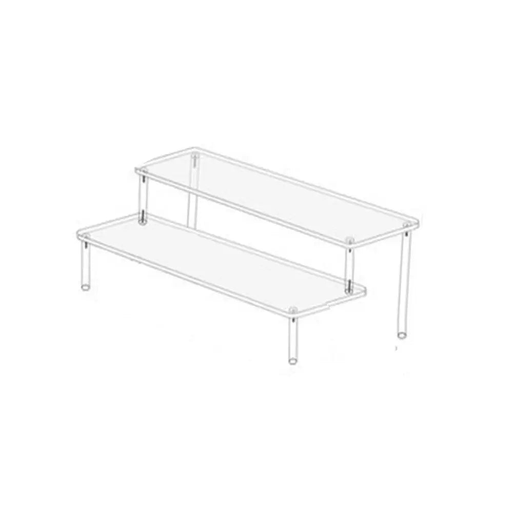 Acrylic Display Stand Pottery Storage Rack Doll Clay Figurine Display Stand Transparent Ladder Makeup Organization Shelf