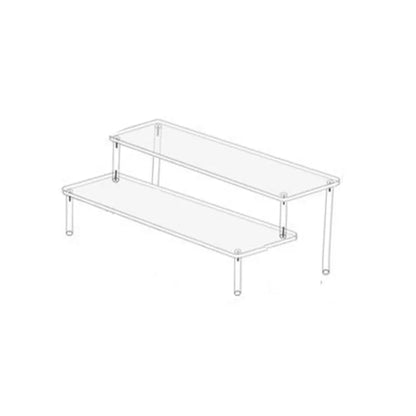 Acrylic Display Stand Pottery Storage Rack Doll Clay Figurine Display Stand Transparent Ladder Makeup Organization Shelf