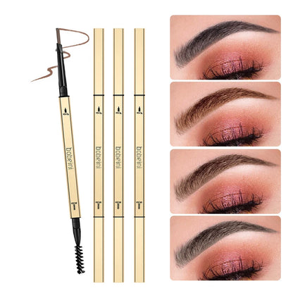 6-color small gold eyeliner pen - double-ended long-lasting eyeliner, waterproof and non-marring eyeliner, brush-style eyeliner
