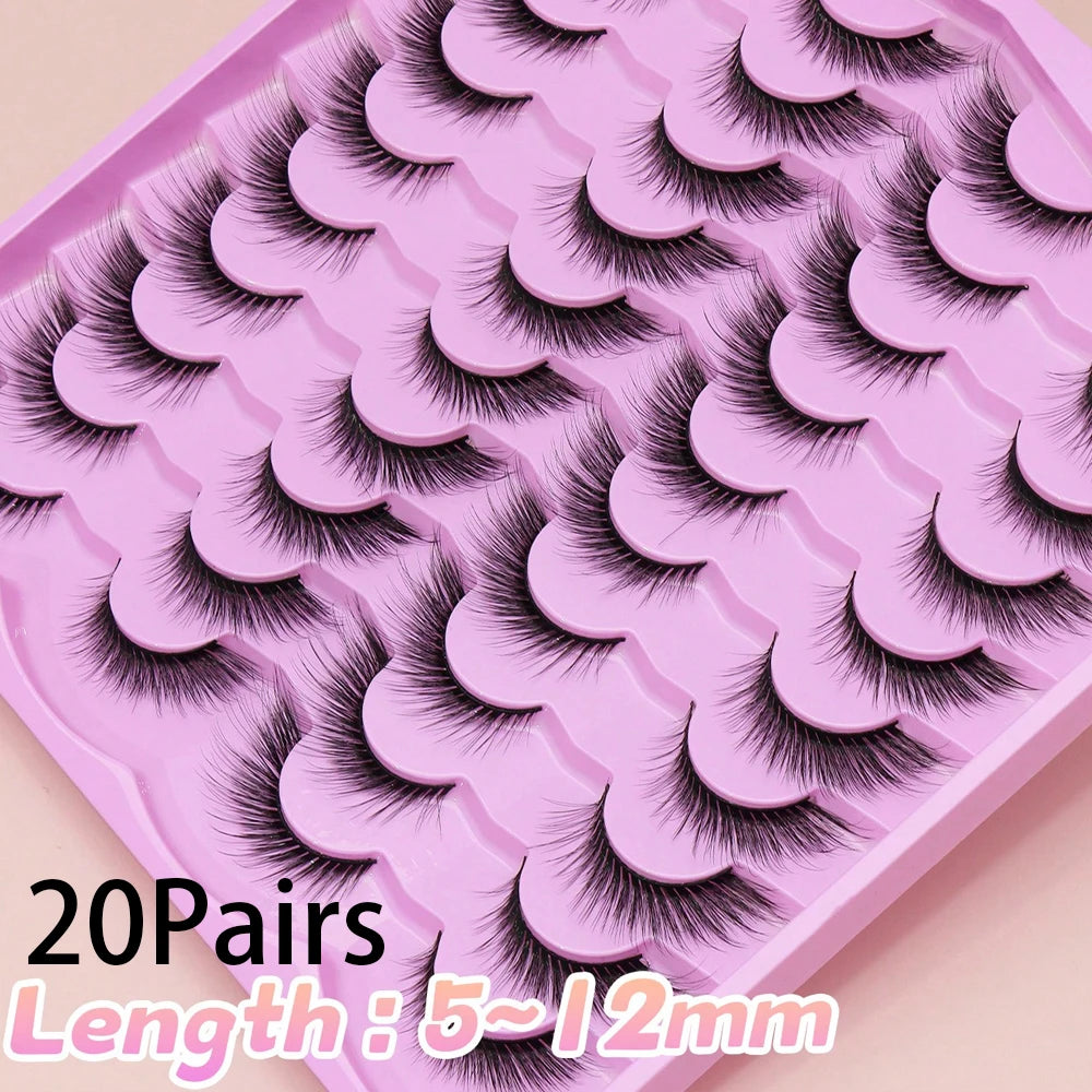 AYRMILLA 5/20Pairs 3D Mink Lashes Natural False Eyelashes Dramatic Thick Fake Eyelash Extension Faux Cils Wholesale Makeup Tools