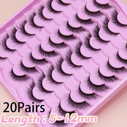 AYRMILLA 5/20Pairs 3D Mink Lashes Natural False Eyelashes Dramatic Thick Fake Eyelash Extension Faux Cils Wholesale Makeup Tools
