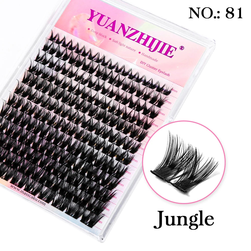 Super Cheap MASSCAKU Segemented DIY Handmade Make up Fake Lashes Cosplay Eyelashes Brush Bond maquillaje Makeup Products Fan