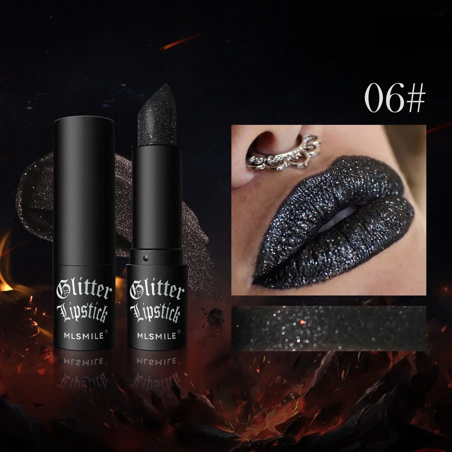 Waterproof Nude Glitter Lipstick 7 Colors Long Lasting Non-stick Cup Velve Red Mermaid Sexy Shimmer Lipsticks Makeup Cosmetic