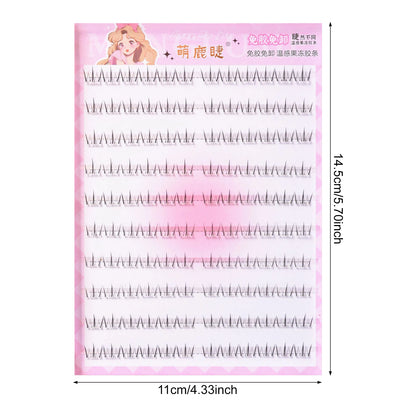 No Glue Need Bottom Eyelashes Comic Lower Lash Extension Clusters Natural Self Adhesive False Eyelashes Reusable Eye Makeup Tool