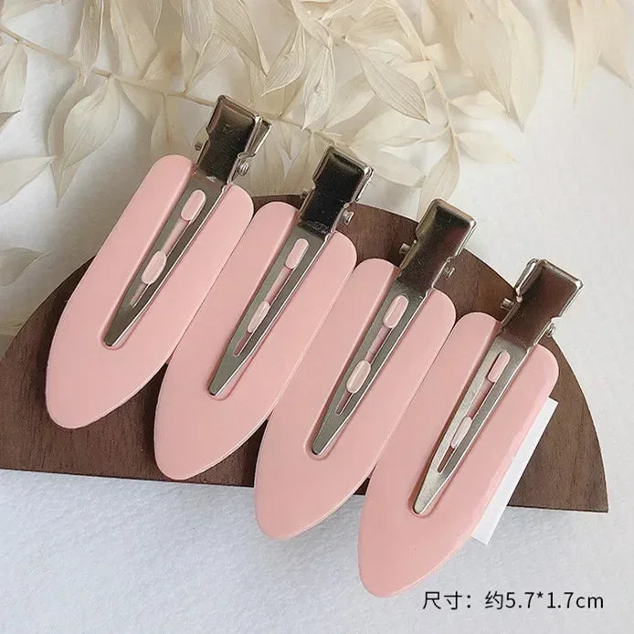 4Pcs Girls Leopard Seamless Hair Clip Set Women Acetate Sheet No Bend Bangs Clip Duckbill Clip Hairpins Makeup Hair Styling Tool
