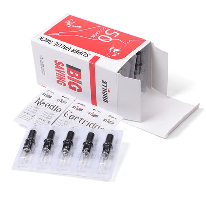 50Pcs Tattoo Cartridges Needles Boutique Disposable Sterile  Revolution Safe Cartridges For Tattoos Machines Makeup Body
