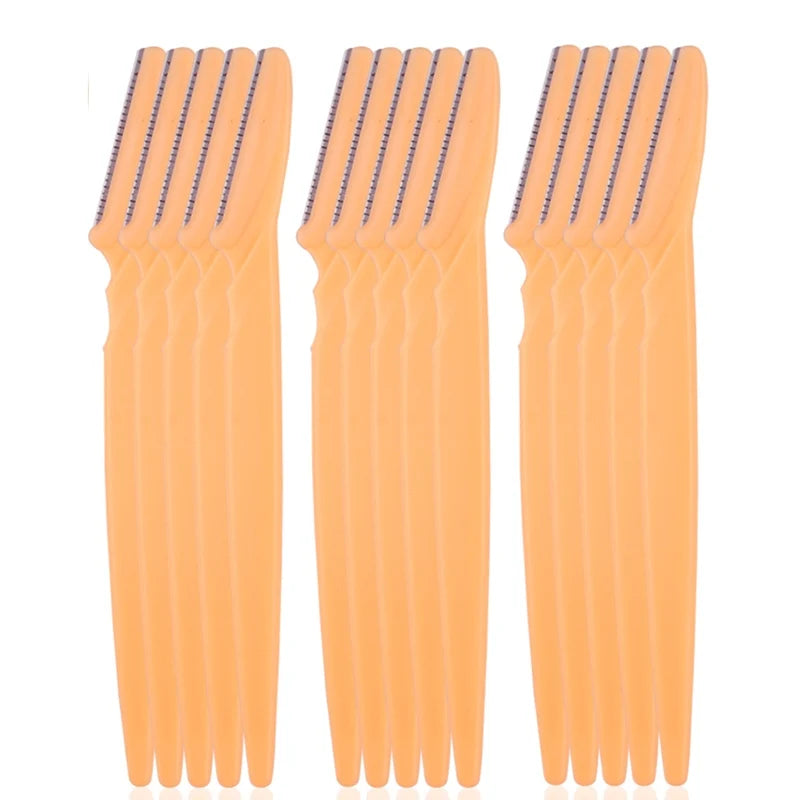 5/10/15Pcs Eyebrow Trimmer Makeup Tools Safe Eye Brow Razor Face Body Hair Removal Shaver Blades Woman Eyebrows Shaping Knife