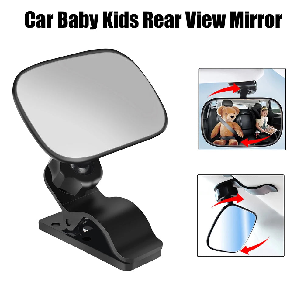 Baby Safety Mirror Car Rear View Mirror With Clip Seat Back Clamp Auto Accessories