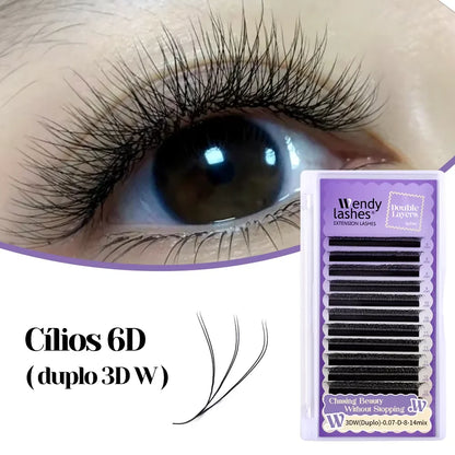 5D/6D/4D/3D W Shape Lashes Extension Automatic Flowering Premade Fan Eyelashes Makeup Supplies Wendy Lashes EyeLash Extensions