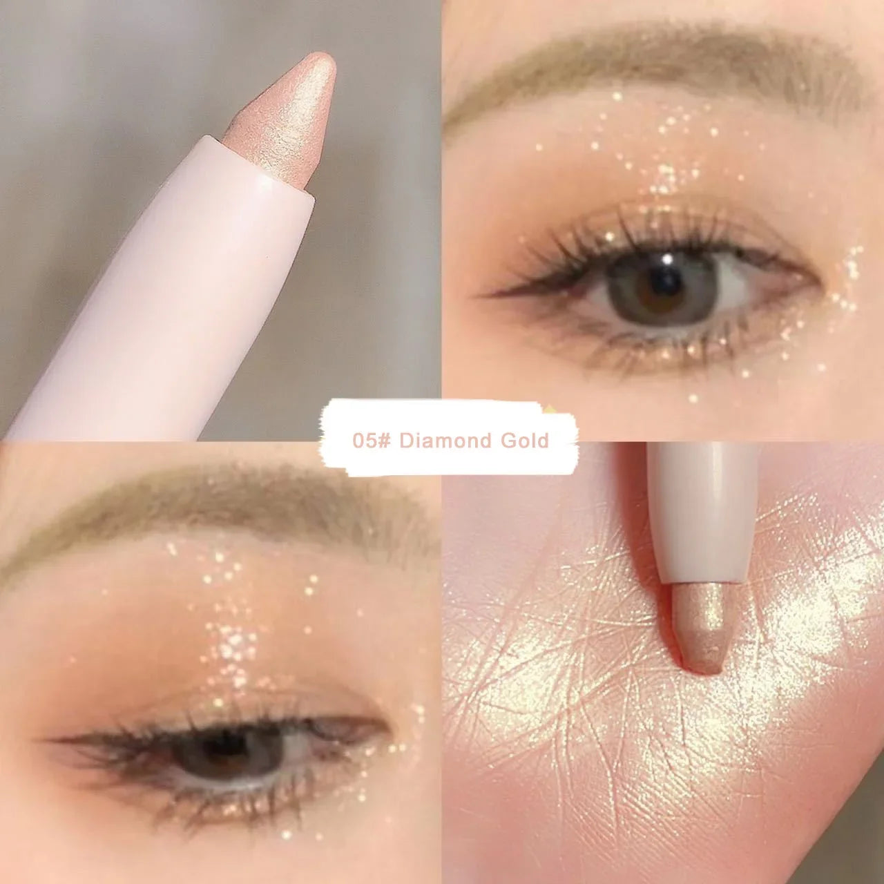 Eye Shadow Lying Silkworm Highlighter Pen Korean Eyes Makeup Matte White Pearl High-gloss Brightening Glitter Eyeshadow Stick