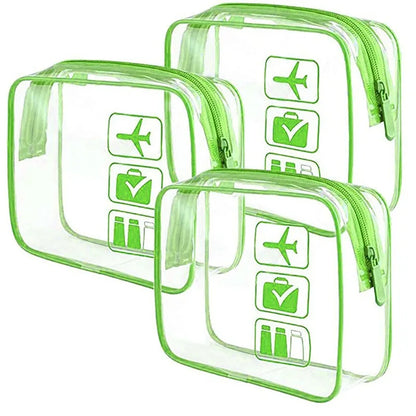 Clear Zippered Makeup Organizer Bag - Transparent Cosmetic Case For Travel & Bathroom Storage 