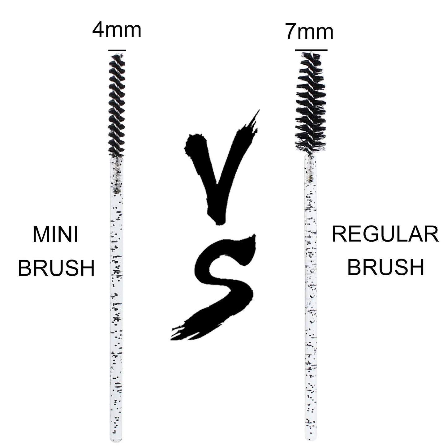 Clearance_50pcs Disposable Skinny Mascara Wands Mini Crystal Eyelash Brushes Micro Brush Lash Extension Supplies Mini Lash Brush
