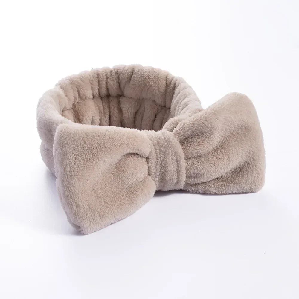 Women Makeup Coral Fleece Headband Wash Face Soft Hair Holder Elastic Top Knot Hairbands Girl Headwear Hair Accessories