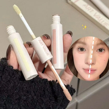 Dual End Concealer Stick Pink Liquid Brightening Contour Pen Correcting Penfor Under Eye & Face Sculpting Full Coverage Makeup