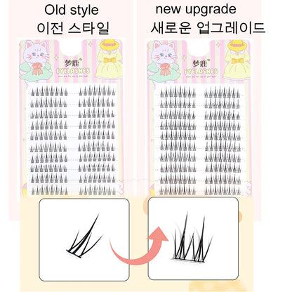 10 Pairs Fairy False Eyelashes Little Devil Individual Lashes Extension Naturally Heat Bonded Cluster Lashes Makeup Tools