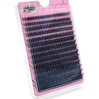 MJ 640pcs 30D/40D/50D/60D Individual Lashes Book Clusters Extensions False Eyelash DIY at Home Cluster Eyelash Extensions Makeup