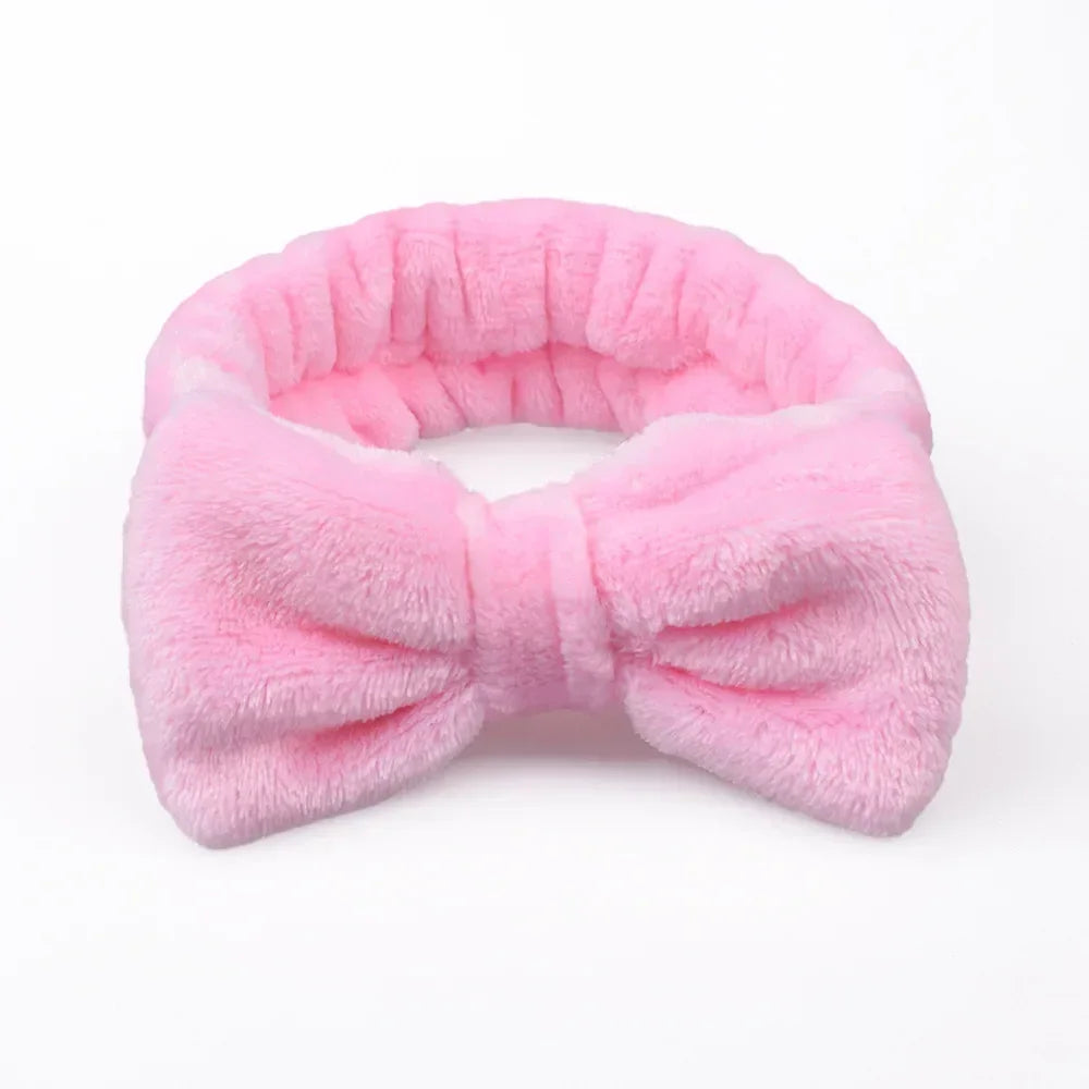 Women Makeup Coral Fleece Headband Wash Face Soft Hair Holder Elastic Top Knot Hairbands Girl Headwear Hair Accessories