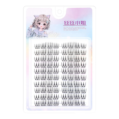 DIY U shaped Resuable Lashes Spiky Cluster Eyelash Extensions For Korean Kpop Girl Eye Makeup Tool 10 Rows