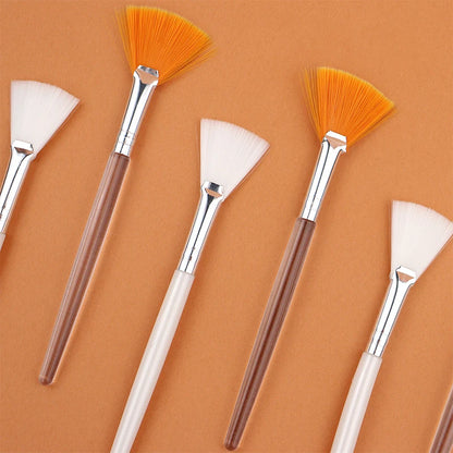 Practical Facial Brushes Fan Makeup Brushes Portable Mask Brush Cosmetic Tools for Women Flexible Facial Soft Mask Applicator