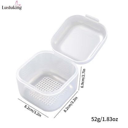 Nail Drill Bits Disinfection Box Double Layer Filtration Cleaning Box Manicure Storage Case Nail Brush Cleaning Container