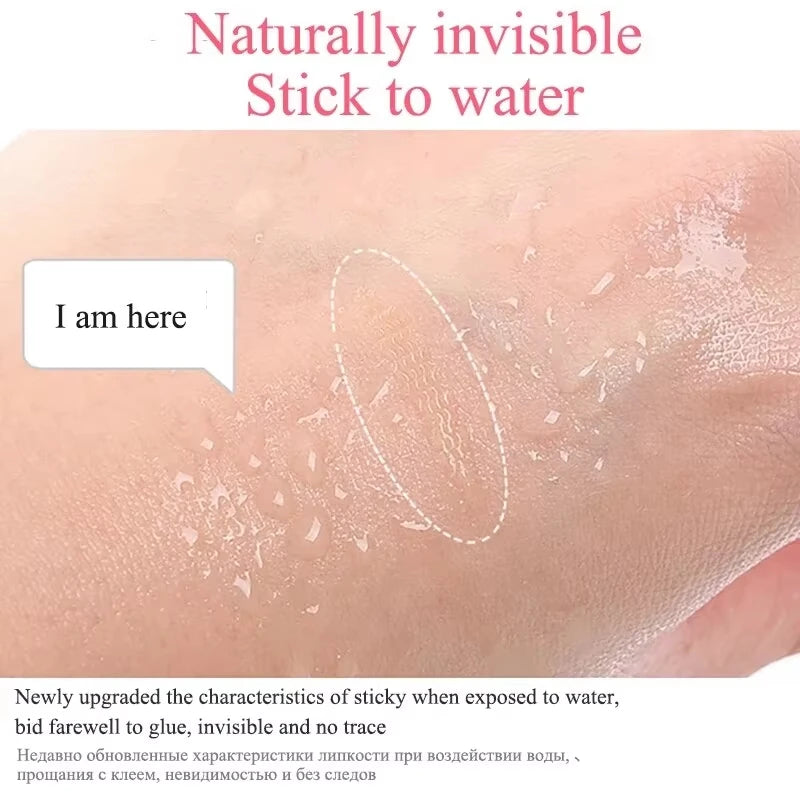240Pcs Lace Invisible Double Eyelid Tape Clear Beige Stripe Self Adhesive Natural Eye Makeup Sticker With Auxiliary Tool For Daily Salon Cosmetic Supply