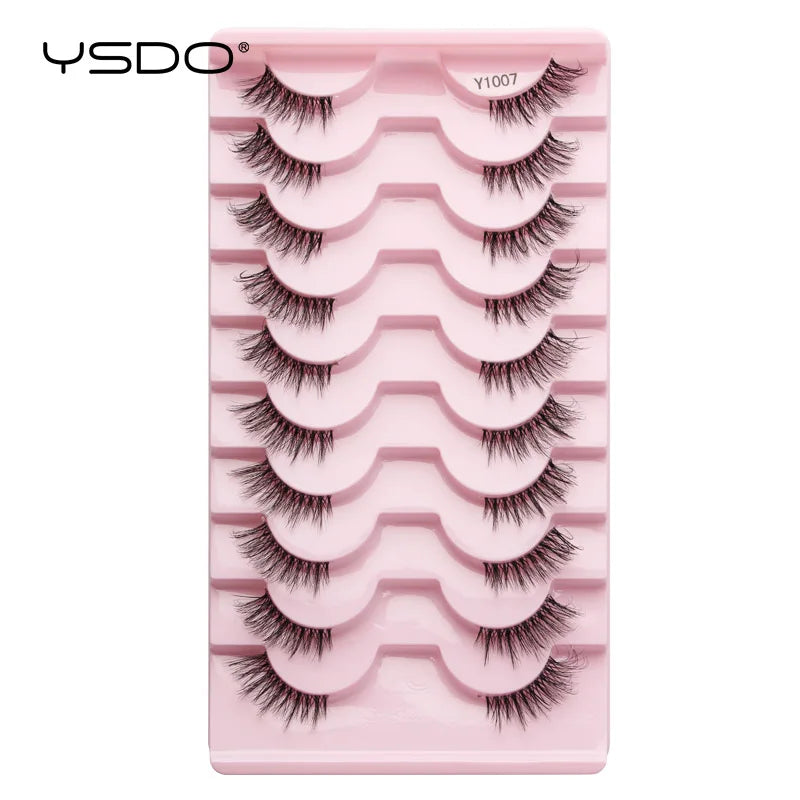 Half Eyelashes 5/10/14/20 Pairs Natural Faux Mink Lashes Cat Eye Lashes Wispy Fluffy Eyelash Extension Makeup Manga False Lashes