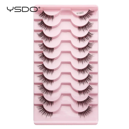 Half Eyelashes 5/10/14/20 Pairs Natural Faux Mink Lashes Cat Eye Lashes Wispy Fluffy Eyelash Extension Makeup Manga False Lashes