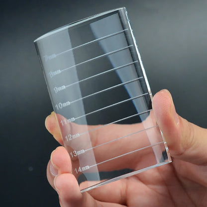 Eyelash Extension Pallet Crystal Glass U Curved/Straight Stand False Eyelashes Holder Transparent Glue Tray Beauty Makeup Tool