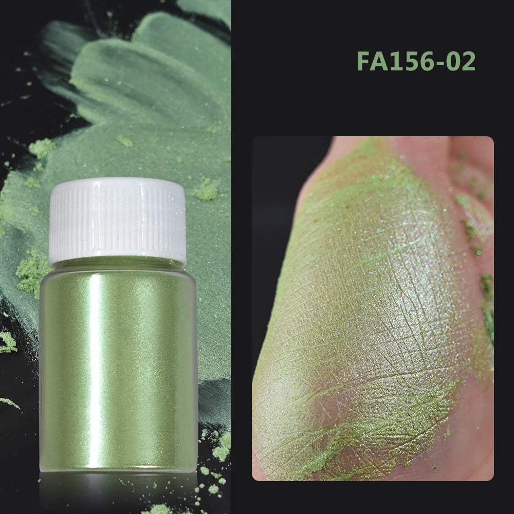 10g/Bottle White/Pink Pearlescent Nail Art Powder Sparkly Mermaid Chrome Pearl Pigment Aurora Manicure Mica Mineral Rubbing Dust