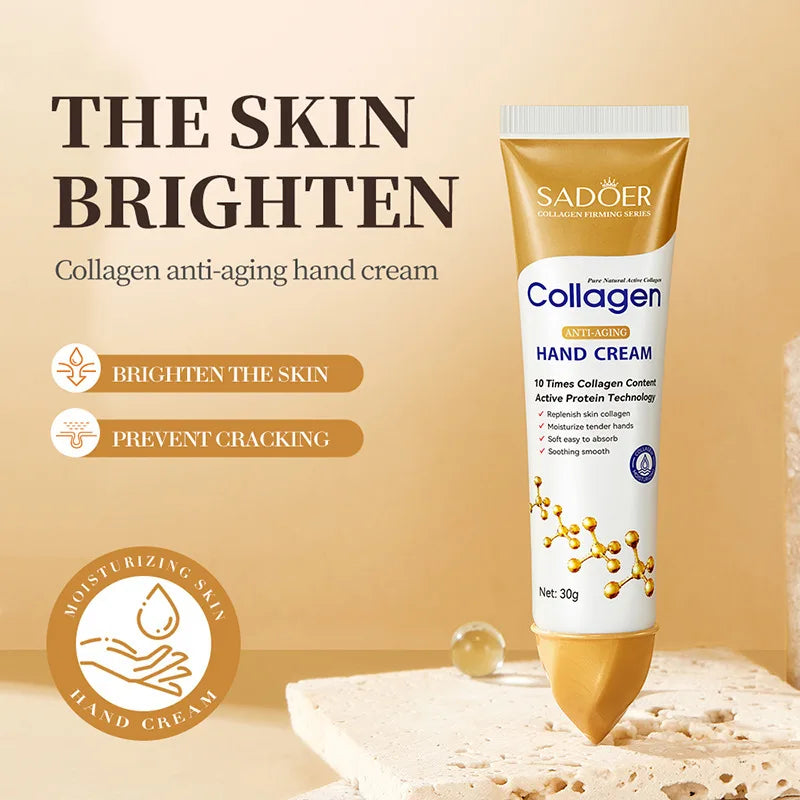 SADOER Collagen Hand Cream Hands Skin Friming skincare Moisturizing Brightening Hydrating Hands Creams Hand Skin Care Products