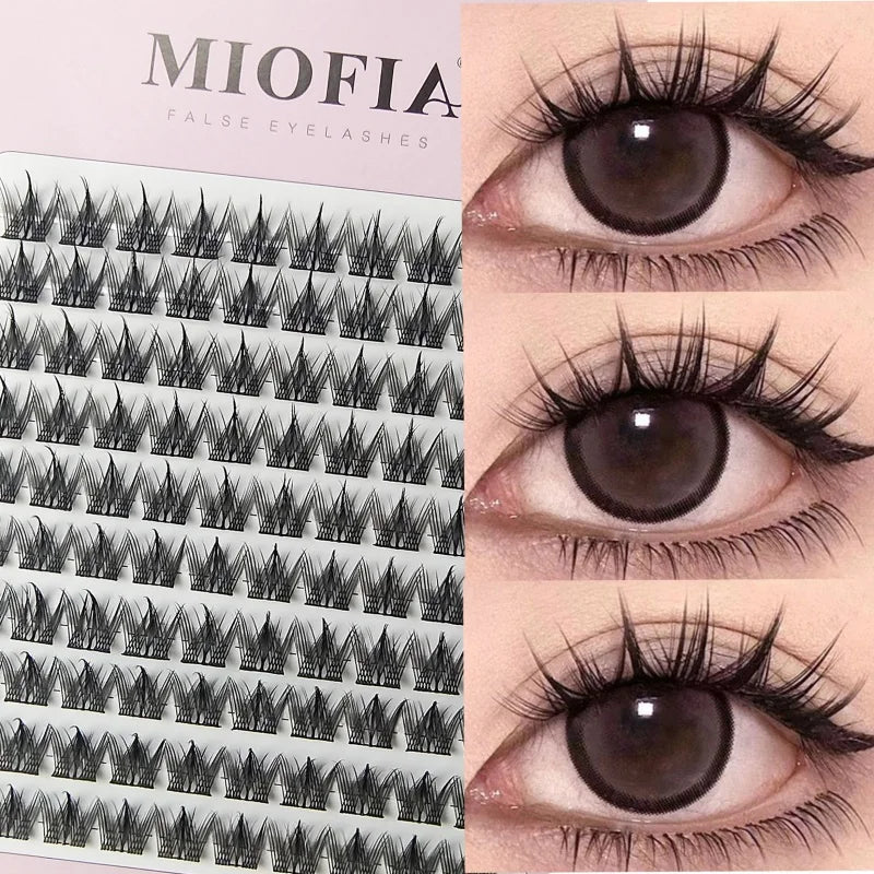 10 rows Individual Mink Eyelashes 1/box 60 Bundles Natural Eyelash extension 3D Russia Lashes Cluster Fox Eye Effect Makeup Lash