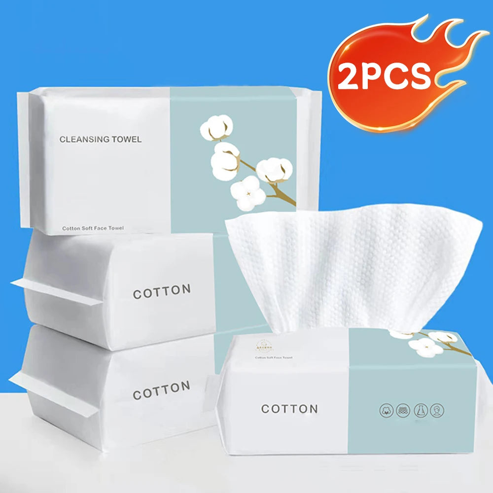 1/2/3 Pack Thickened Disposable Face Towel, Pearl Cotton, Wet And Dry, Travel, Cleansing, Makeup Remover, Extractor Face Towel