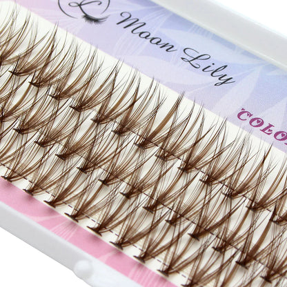 Blue Purple Mix Colored Lashes Cluster Eyelash Extension Natural Long 20D Volume Effect Faux Bunche Individual Makeup Cilias