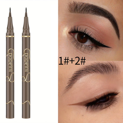 Waterproof Quick-drying Liquid Eyeliner/ultra-fine Matte Black Brown/long-lasting Silkworm Eyeliner/eye Makeup/gifts