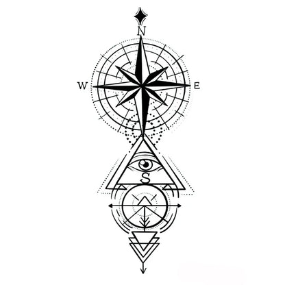 Tattoo Stickers Totem Black Color Flash Temporary Waterproof Party Fake Makeup Neck Hand Arm Body Art for Men Women