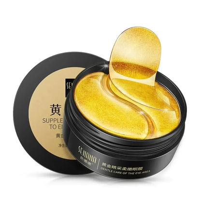 60 Pieces of Gold Hyaluronic Acid Repair Eye Mask Moisturizing and Firming Eye Patches Korean Skincare Crystal Eye Mask
