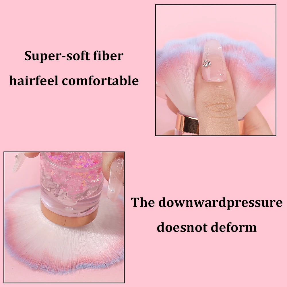 Nail Art Mushroom Rose Head Brush Remove Nail Dust Brush Polish Powder Cleaning Tool Beauty Makeup Brushes Manicure Accessories