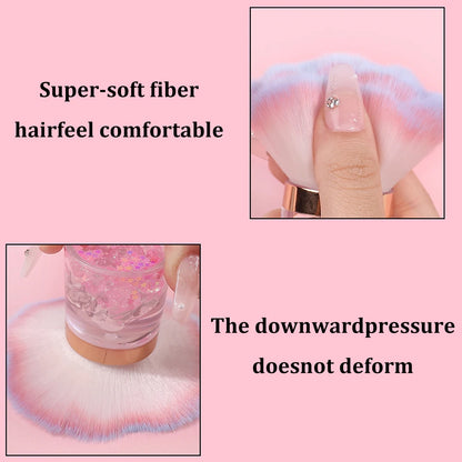 Nail Art Mushroom Rose Head Brush Remove Nail Dust Brush Polish Powder Cleaning Tool Beauty Makeup Brushes Manicure Accessories