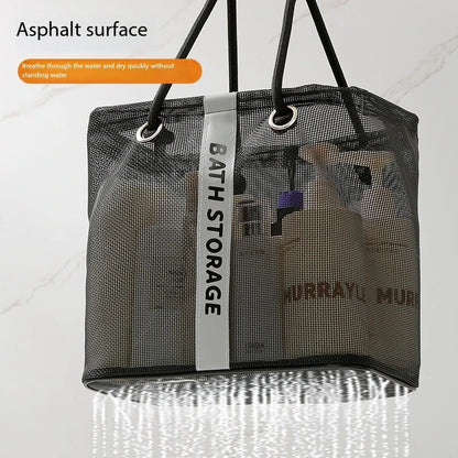 Collapsible Mesh Drain Basket 2in1 Travel Toiletry Swimming Organizer Large Portable Carry Handle Eco Friendly Storage