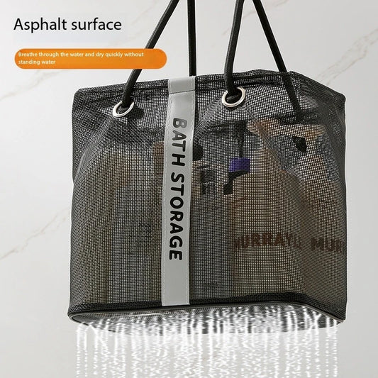 Collapsible Mesh Drain Basket 2in1 Travel Toiletry Swimming Organizer Large Portable Carry Handle Eco Friendly Storage